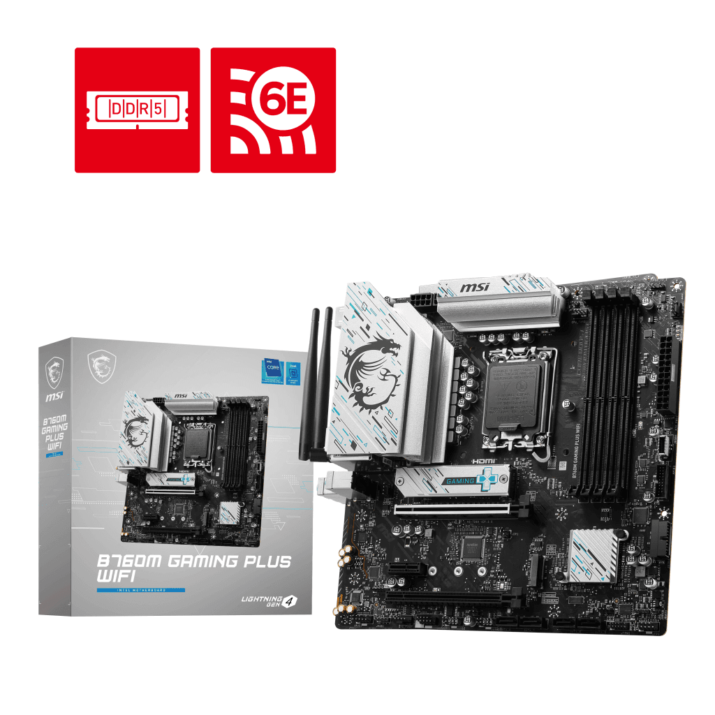 Mother MSI B760M GAMING PLUS WIFI DDR5 1700 (12va/13va/14va Gen) (4017) · MSI · Intel 1700
