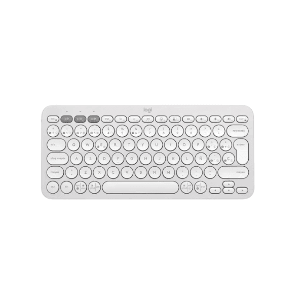 Teclado Logitech Bluetooth K380s Pebble White 920-011784 · Logitech · Inalámbrico