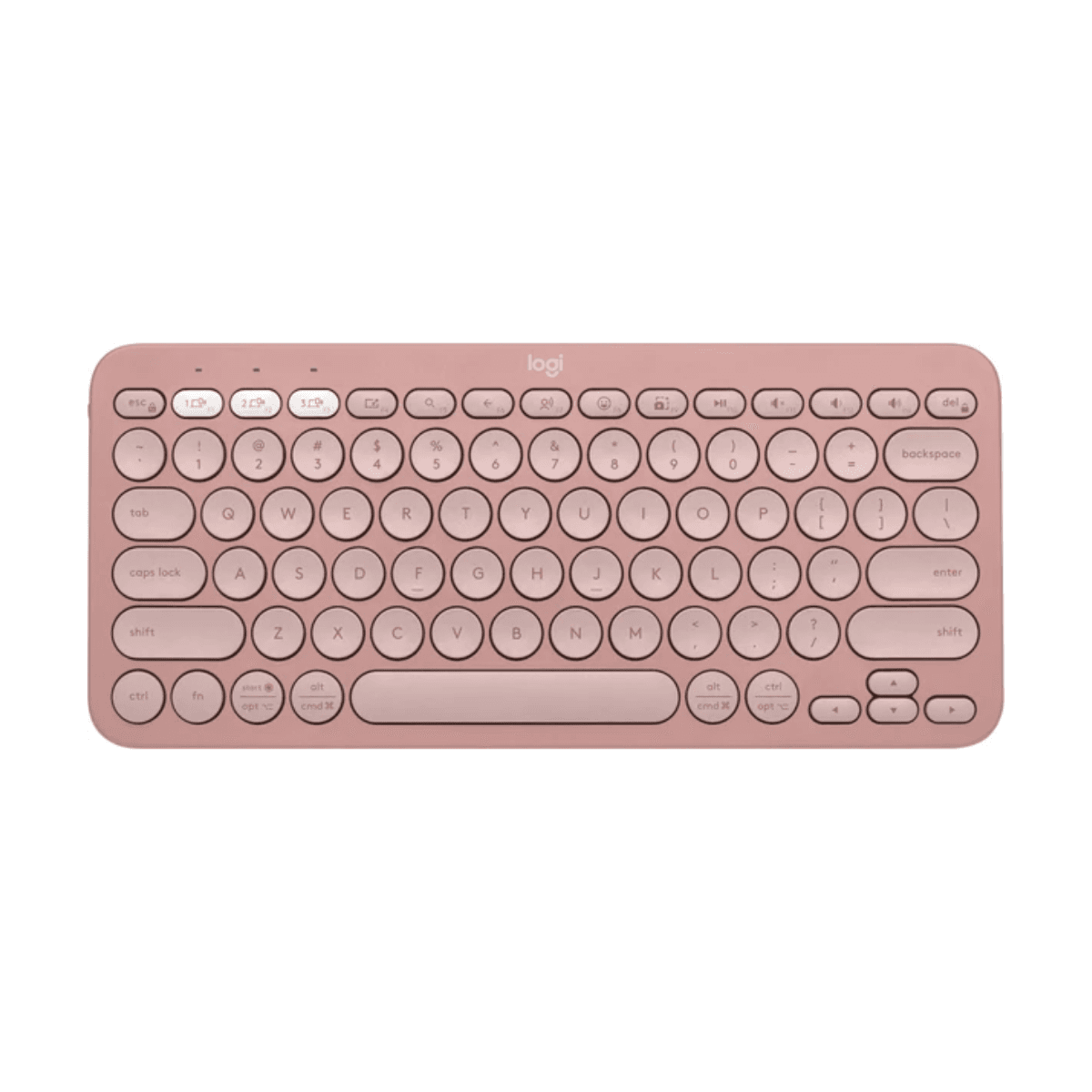 Teclado Logitech Bluetooth K380s Pebble Rose 920-011785 · Logitech · Inalámbrico