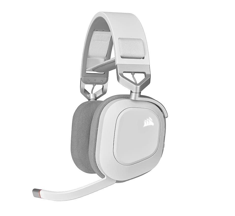 Auricular Corsair HS80 RGB Wireless Spatial Audio White (5208) · Corsair