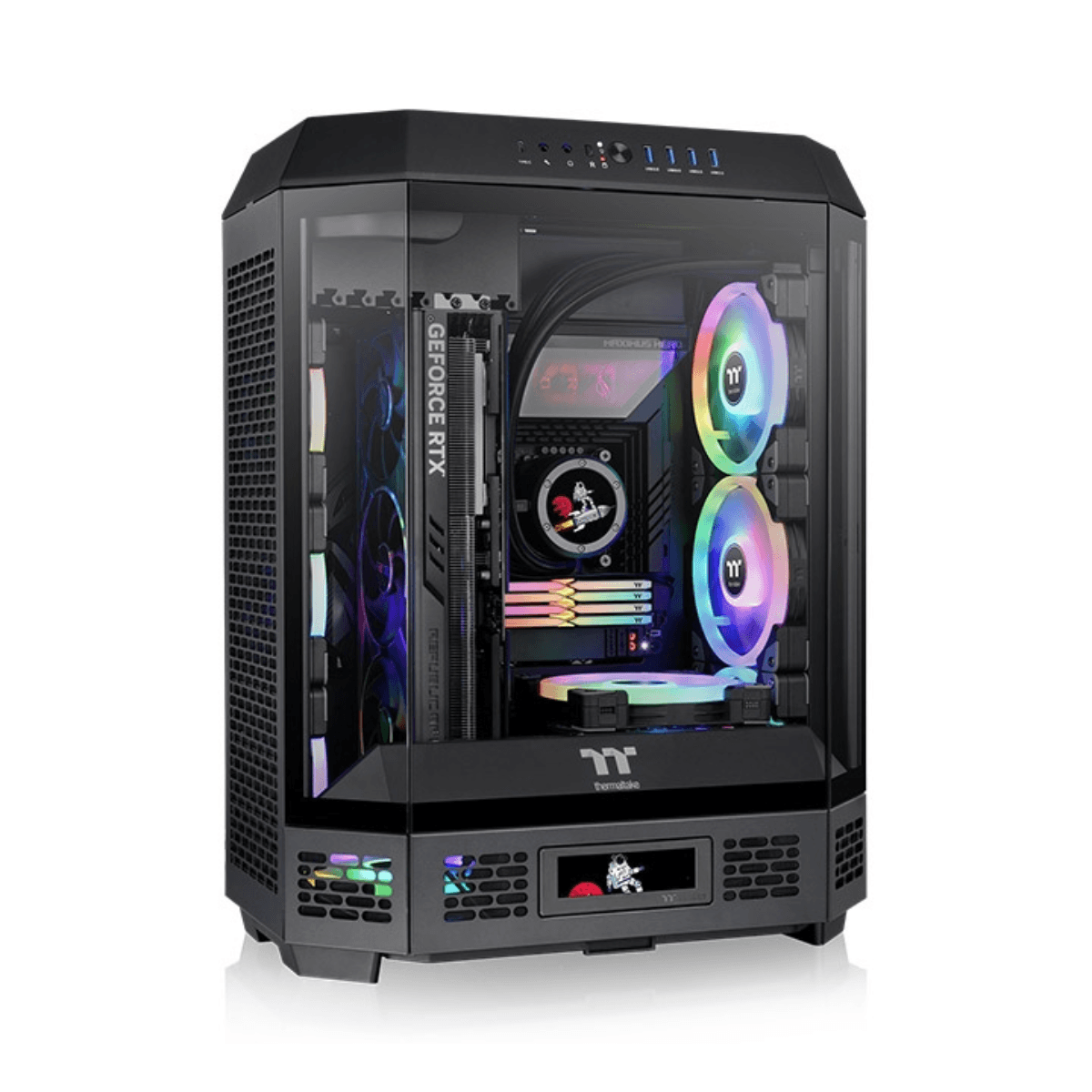 Gabinete TT The Tower 600 Mid-Tower TG x3 Fan x2 Black (5240) · Thermaltake · Fan