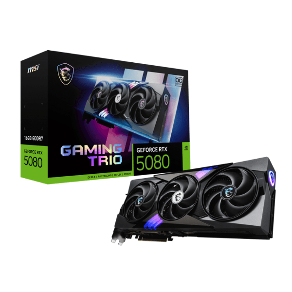 VGA MSI GeForce RTX 5080 GAMING TRIO OC 16G (2160) · MSI · NVIDIA RTX