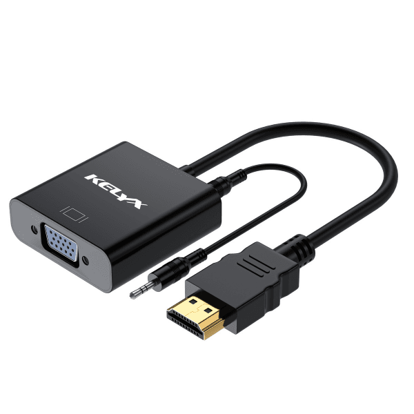 Adaptador Kelyx HDMI a VGA 1080p c/audio (2078) · Kelyx