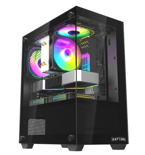 Gabinete Raptor Nova Prime TG x2 Mid-Tower RGB Fan x3 Black · RAPTOR · Fan