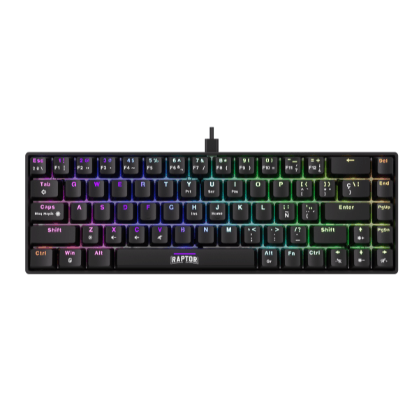 Teclado Gamer Raptor Fireclaw M68 Mecanico Retroiluminado Switch Red Outemu (7374) · RAPTOR · Switches