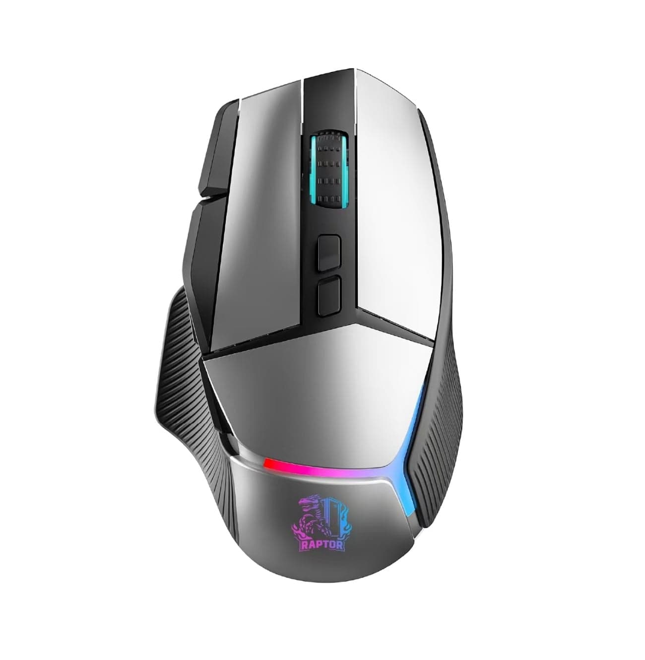 Mouse Gamer Raptor Storm Grip Wireless 9 botones 24000dpi retroiluminado c/software (7411) · RAPTOR · Gaming