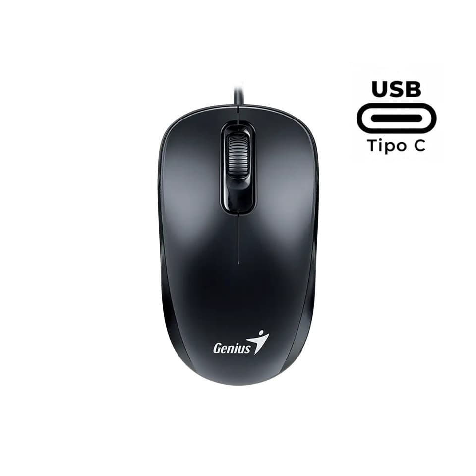 Mouse Genius DX-110,USB-C,Black (2282) · Genius · Cableado
