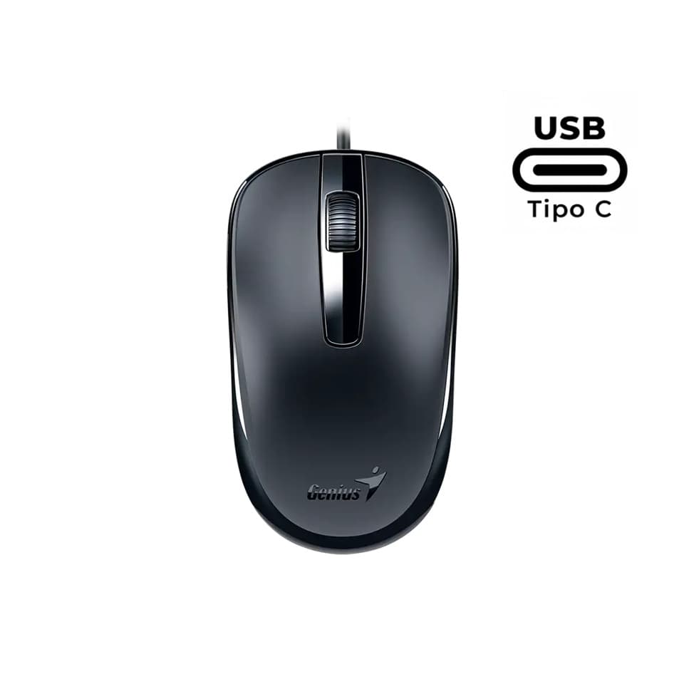 Mouse Genius DX-120,USB-C,Black (2299) · Genius · Cableado