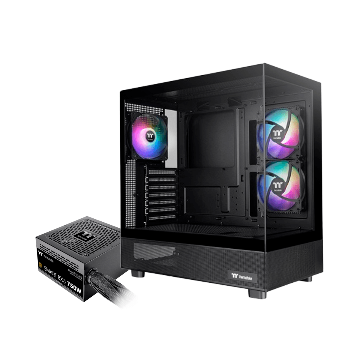 Gabinete TT View 270 Plus Lite Fan ARGB x3 TG x2 c/Fuente 750W Bronze (4506) · Thermaltake · Fan
