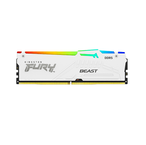 Memoria DDR5 Kingston 16Gb 5600 MHz FURY BEAST WHITE RGB (3886) · Kingston · DDR5