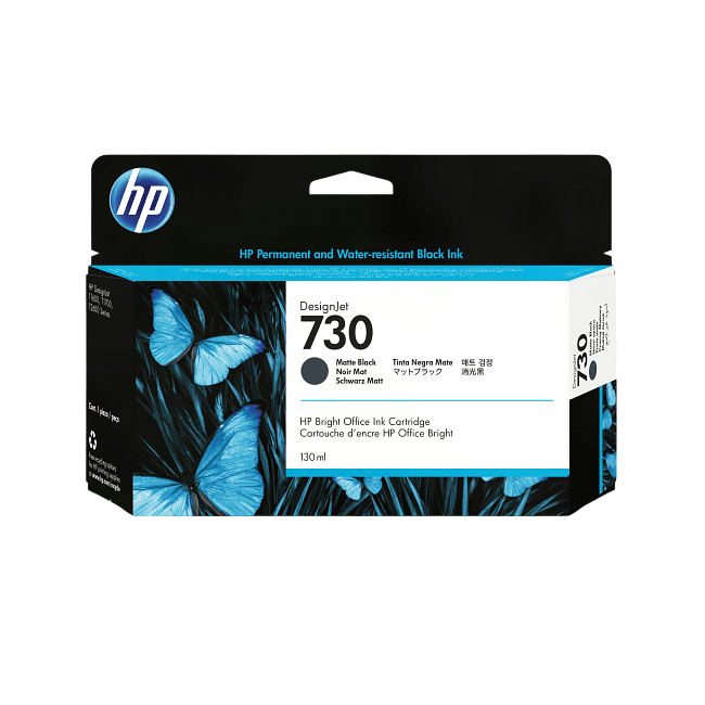 P2V65A HP 730 130-ml Matte Black Ink (6968) · HP · Cartucho de tinta