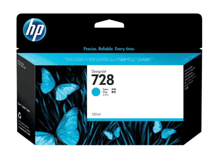 F9J67A HP 728 130-ml Cyan Ink Cartridge (7862) · HP · Cartucho de tinta