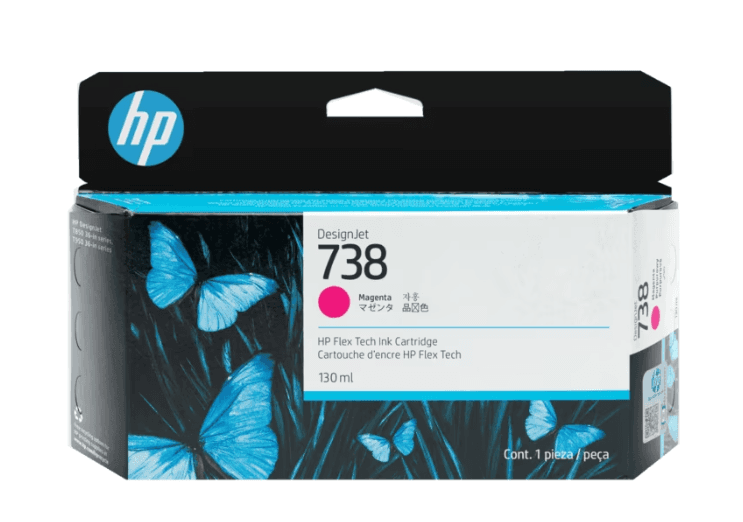 498N6A HP 738 130-ml Magenta DesignJet Ink (8877) · HP