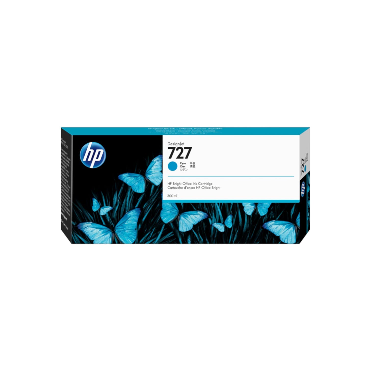 F9J76A HP 727 300-ml Cyan Ink Cartridge (3301) · HP · Cartucho de tinta