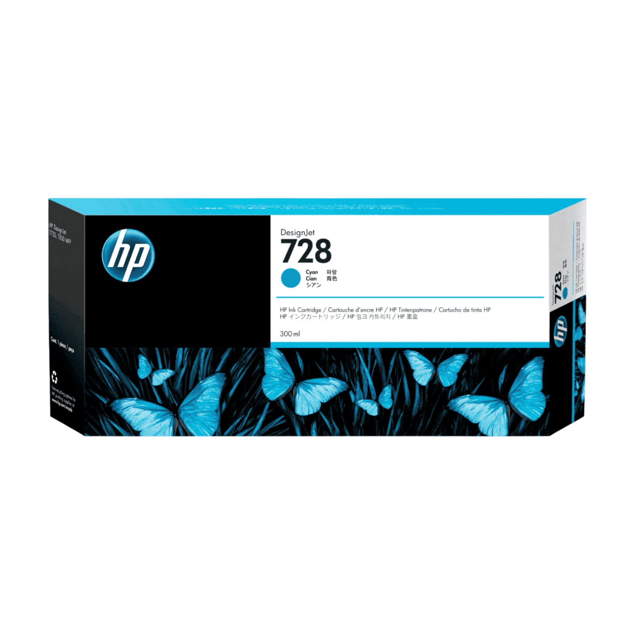 F9K17A HP 728 300-ml Cyan Ink Cartridge (7937) · HP · Cartucho de tinta