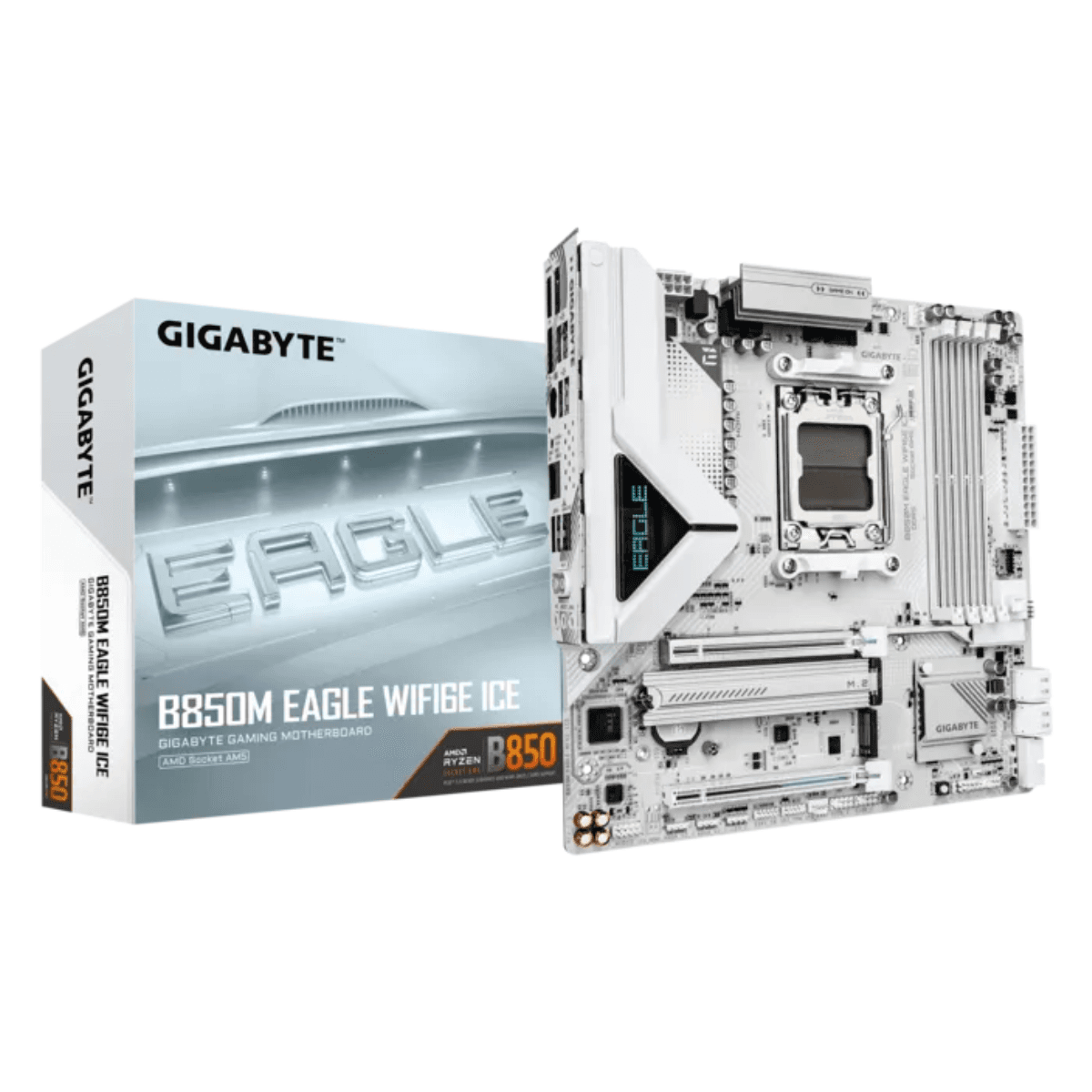 Mother Gigabyte B850M EAGLE WF6E ICE DDR5 AM5 (Serie 7000/8000)(1789) · Gigabyte · AMD AM5