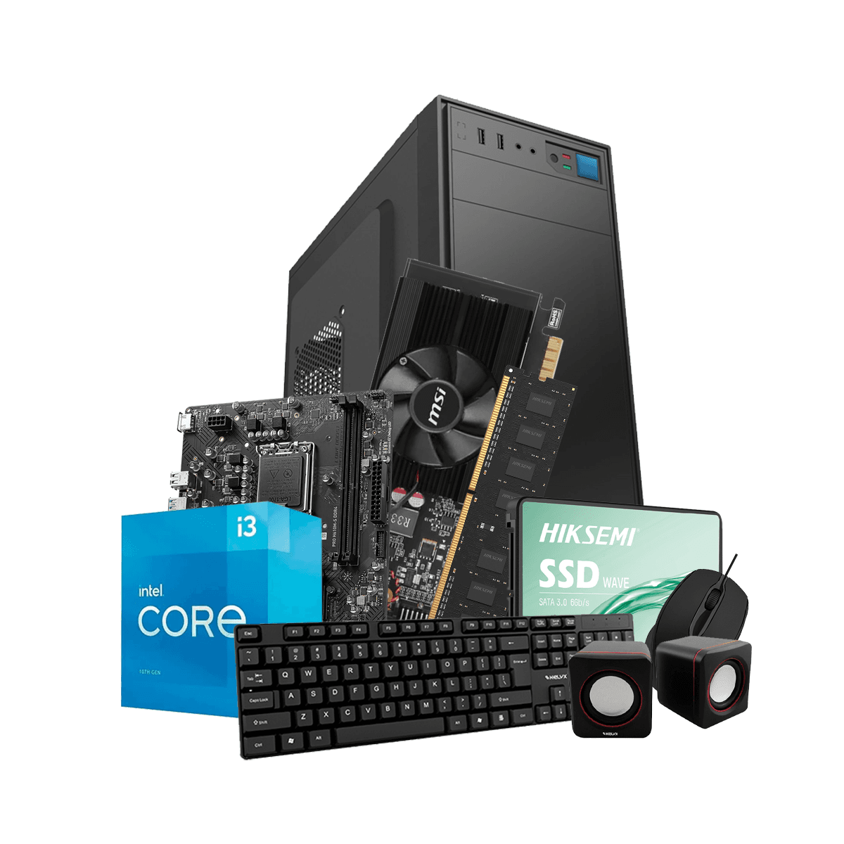 Pc Kelyx Intel Core i3-14100F 8G SSD 240Gb GT 710 (MSI) · Sistemas