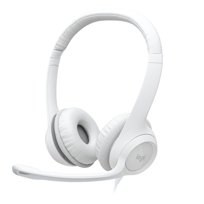 Headset Logitech H390 USB Off White · Logitech · Con micrófono