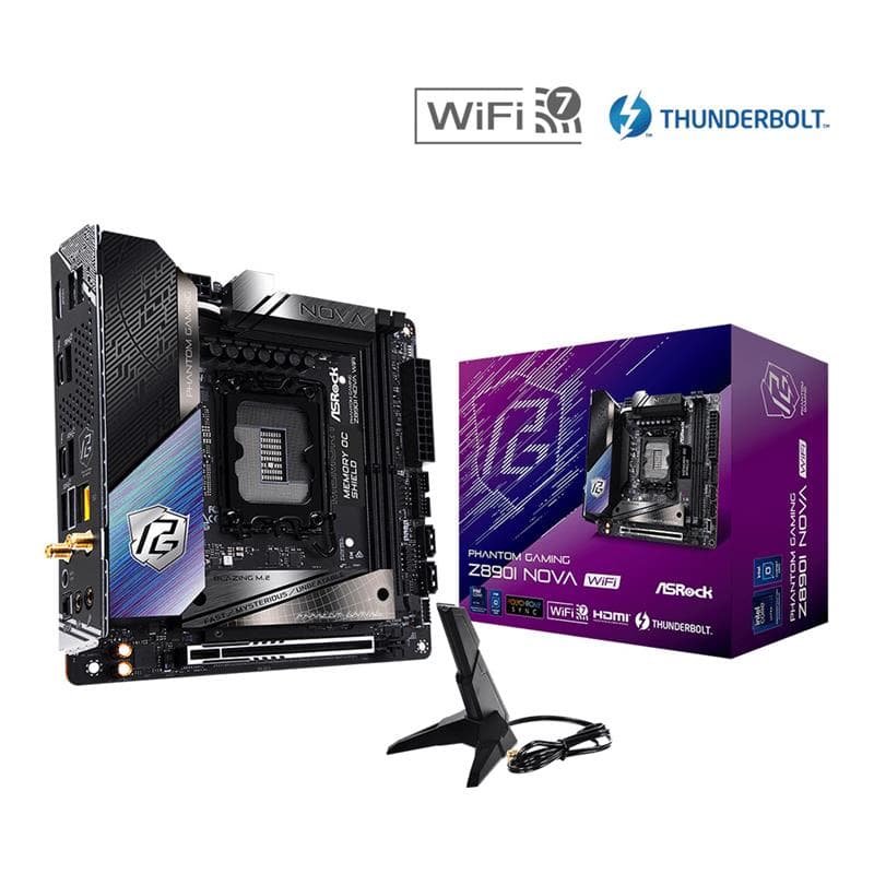 Motherborad ASRock Z890I NOVA Wi-Fi Intel® Socket 1851 12/13/14va. Gen. DDR · AsRock · General