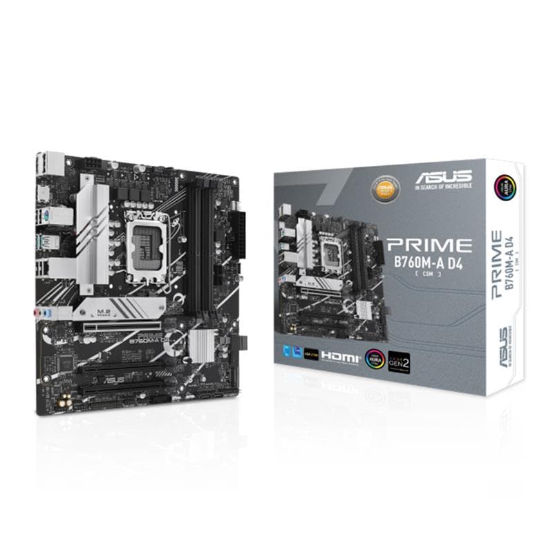Motherboard ASUS PRIME B760M-A D4-CSM Intel® Socket 1700 12/13/14va. Gen. · Asus · Intel 1700