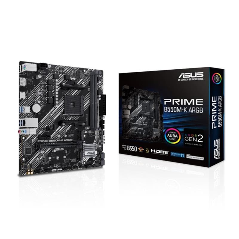 Motherboard ASUS PRIME B550M-K ARGB/M4 AMD Socket AM4 DDR4 · Asus · AMD AM4