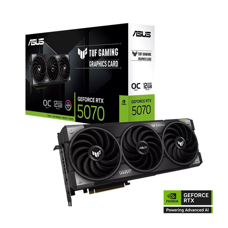 Placa de Video ASUS TUF Gaming GeForce RTX™ 5070 12GB GDDR7 OC Edition · Asus · NVIDIA RTX
