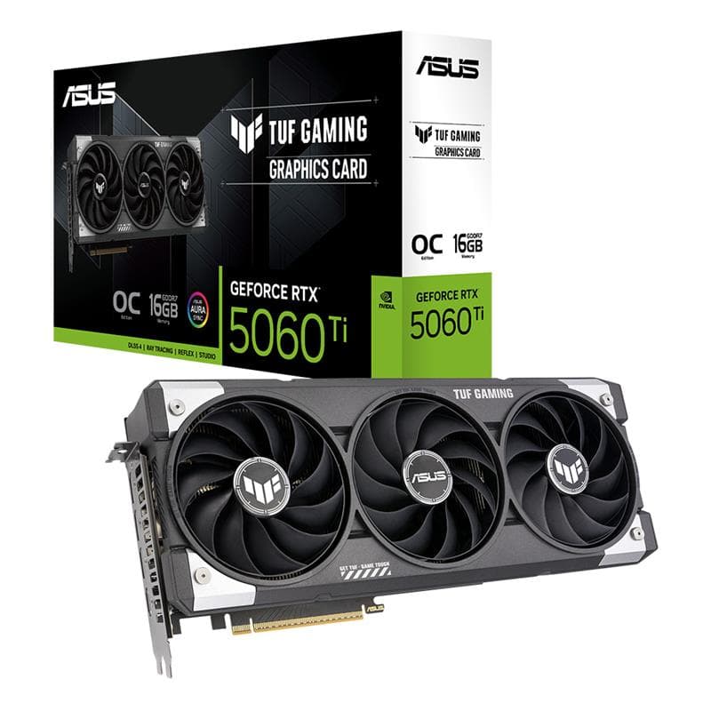 Placa de Video ASUS TUF Gaming GeForce RTX™ 5060 Ti 16GB GDDR7 OC Edition · Asus · NVIDIA RTX