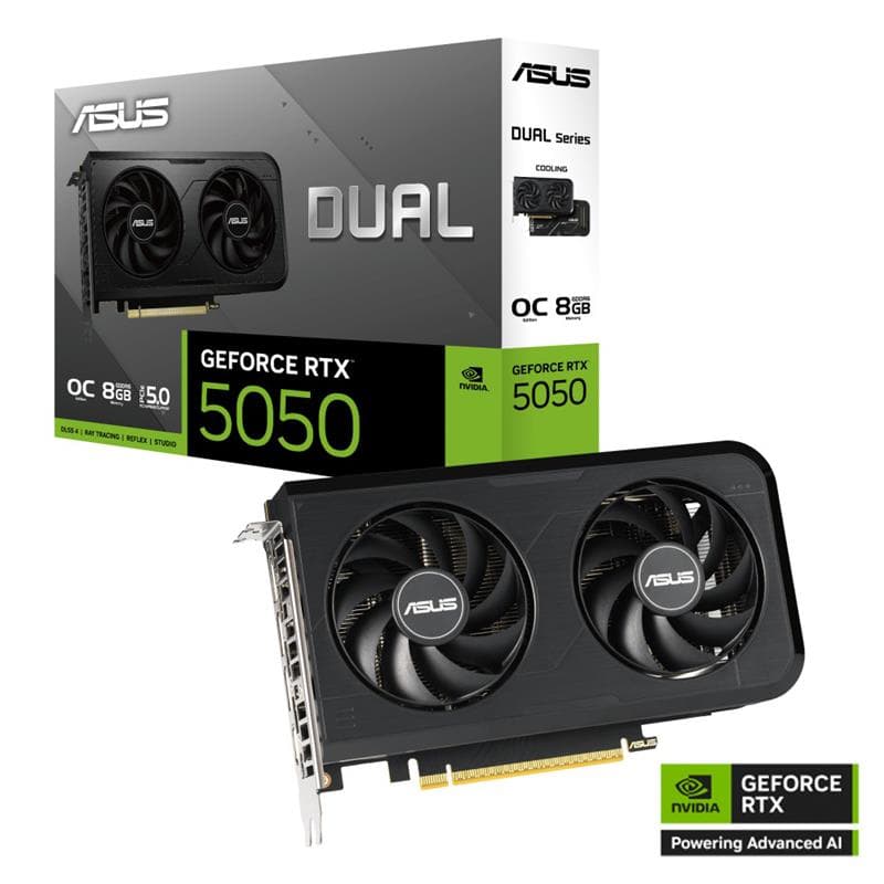 Placa de Video ASUS Dual GeForce RTX™ 5050 8GB GDDR6 OC Edition · Asus · NVIDIA RTX