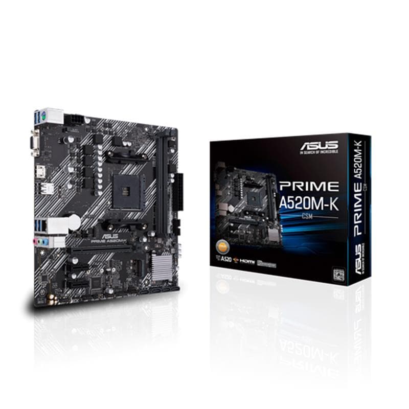 Motherboard ASUS PRIME A520M-K/CSM AMD Socket AM4 DDR4 · Asus · AMD AM4