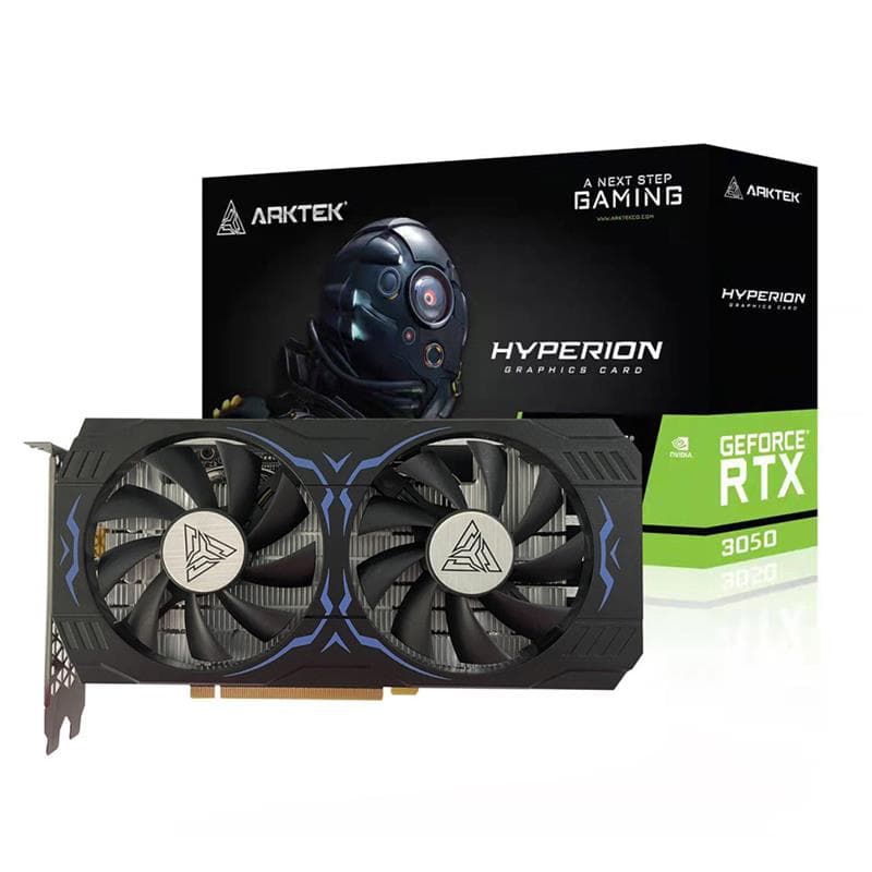 Placa de Video ARKTEK RTX 3050 6GB DDR6 128 bit Twin Fans · Arktek