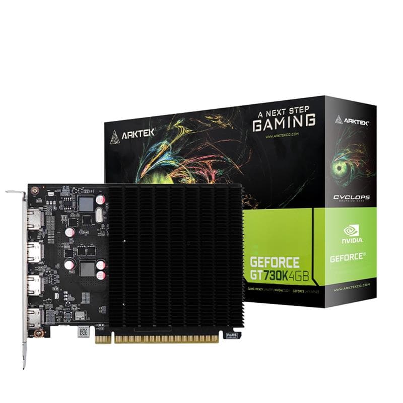 Placa de Video ARKTEK GeForce GT730K 4GB DDR3 HDMI x 4 · Arktek