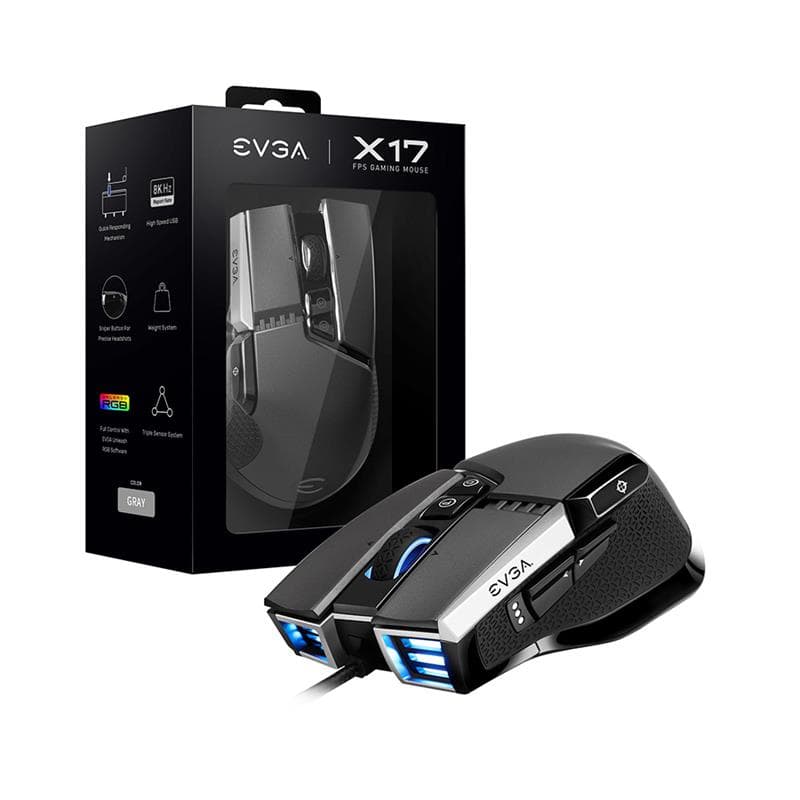 Mouse EVGA X17 Gaming Grey · EVGA