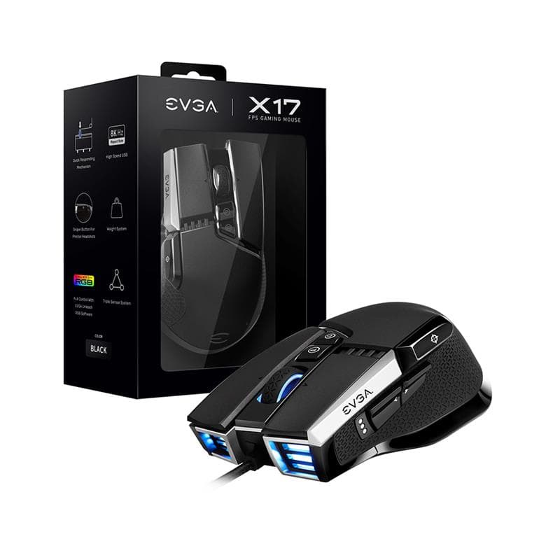 Mouse EVGA X17 Gaming Black · EVGA
