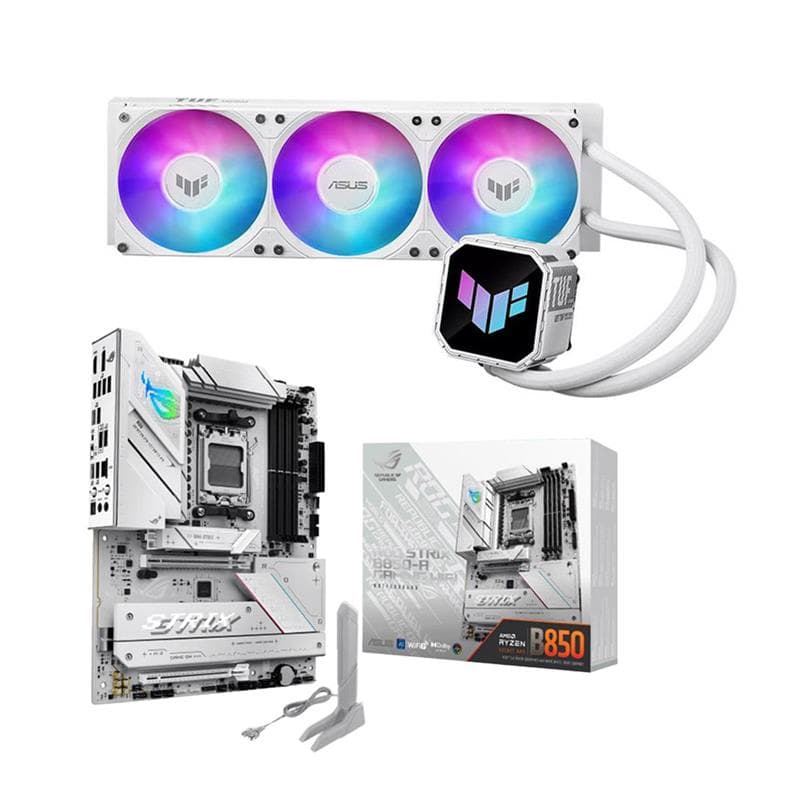 Combo ASUS Mother ROG Strix B850-A Gaming WiFi + Watercooler ASUS TUF Gamin · Asus