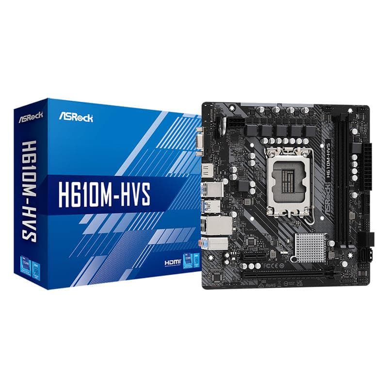 Motherboard ASRock H610M-HVS Intel® Socket 1700 12/13/14ma. Gen. · AsRock · Intel 1700
