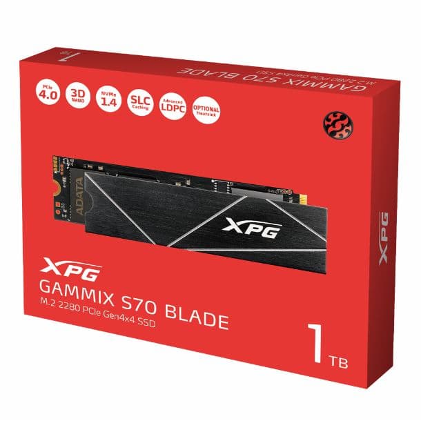 HD SSD 1TB ADATA XPG GAMMIX S70 BLADE M.2 NVME GEN4 7400MB/S 2280