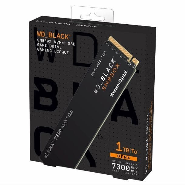 HD SSD 1TB WD BLACK SN850X M.2 NVME GEN4 7300MB/S