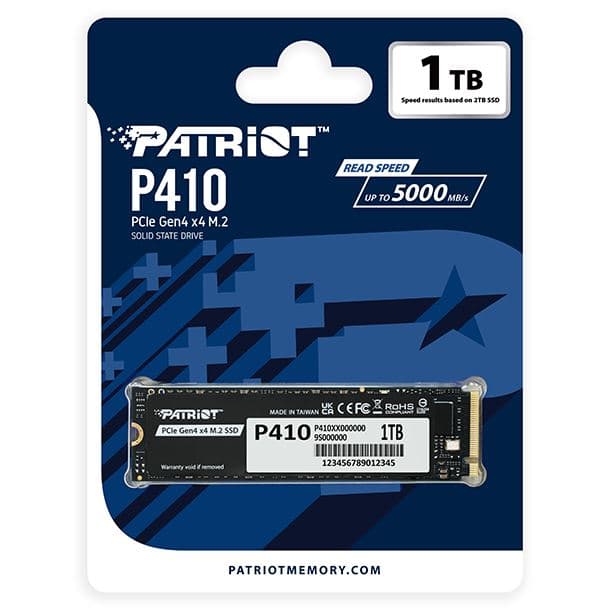 HD SSD 1TB PATRIOT P410 M.2 NVME GEN4 5000MB/S 2280