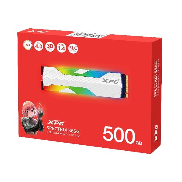 HD SSD 500GB ADATA SPECTRIX S65G RGB M.2 NVME 6000MB/S 2280