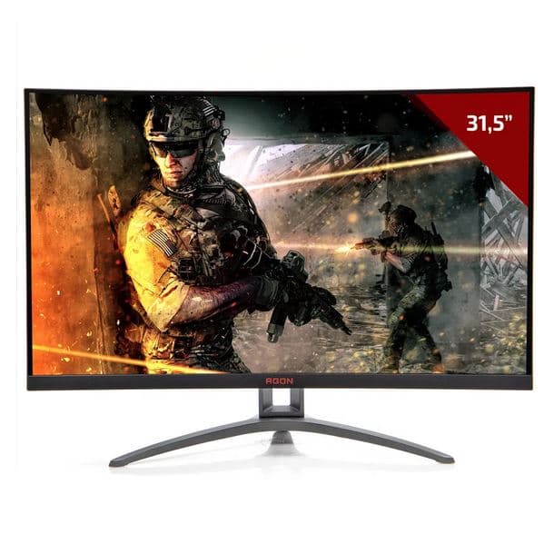 MONITOR GAMER CURVO 32" AOC AG323FCXE FHD 165HZ VGA DP HDMI
