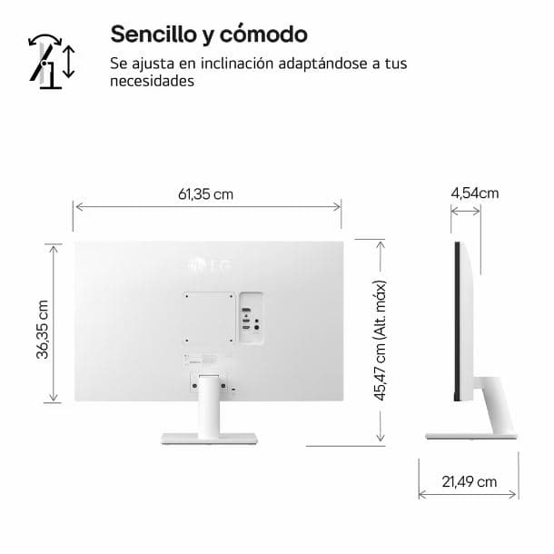 MONITOR 27" LG ULTRAFINE 27US500-W 4K IPS HDMI DP