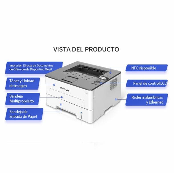 IMPRESORA LASER PANTUM P3010DW MONOCROMATICA · Láser