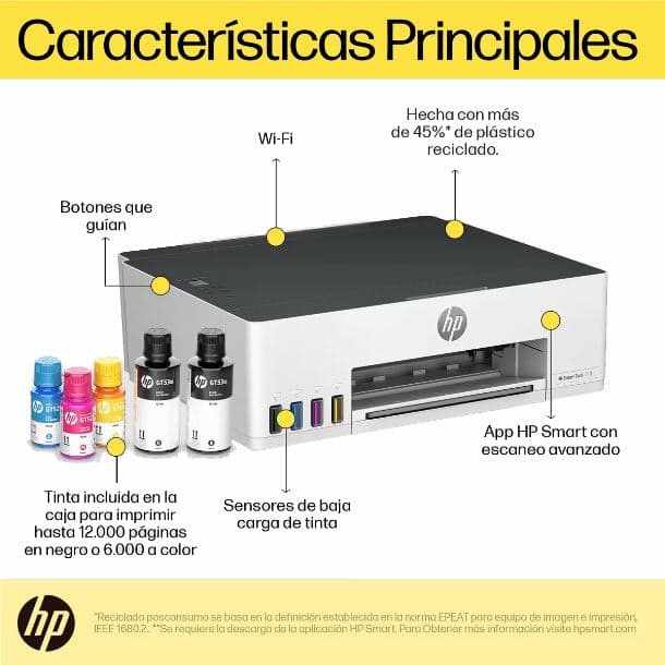 IMPRESORA WIRELESS HP SMART TANK 210 3D4L3A