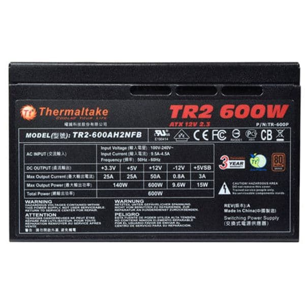 FUENTE 600W THERMALTAKE TR2