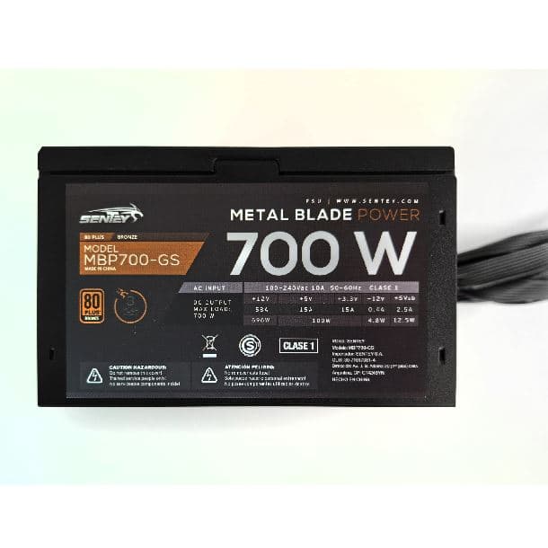 FUENTE 700W SENTEY MBP700-GS 80 PLUS BRONZE