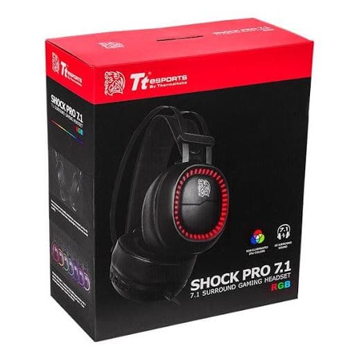 AURICULARES THERMALTAKE GAMING SHOCK PRO RGB Color LED, USB