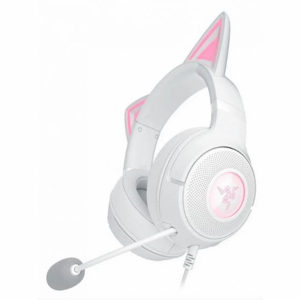 AURICULAR GAMER RAZER KRAKEN KITTY V2 WHITE USB RGB RZ04-04730600-R3U1