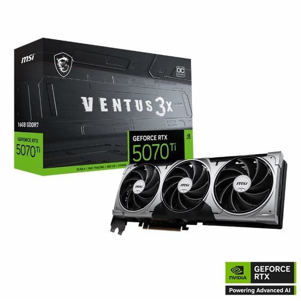 PLACA DE VIDEO GeForce RTX 5070 TI 16GB MSI VENTUS 3X OC