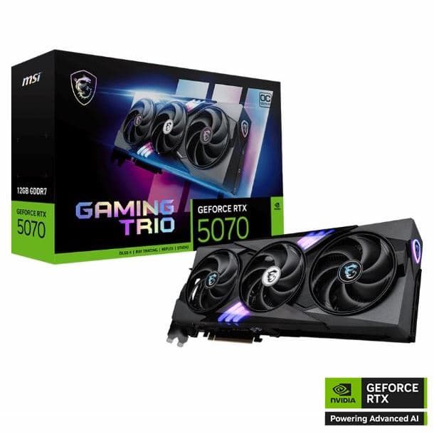 PLACA DE VIDEO GeForce RTX 5070 12GB MSI GAMING TRIO OC