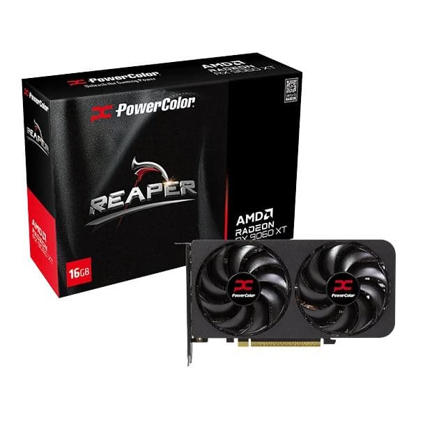 PLACA DE VIDEO RADEON RX 9060 XT 16GB POWERCOLOR REAPER WHITE
